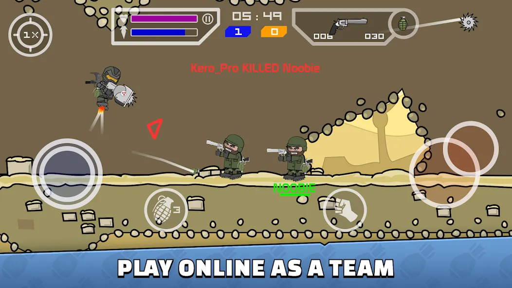 Mini Militia - War.io (Мини Милития)  [МОД Много монет] Screenshot 1