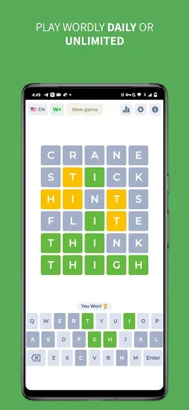 Wordly - Daily Word Game  [МОД Menu] Screenshot 1