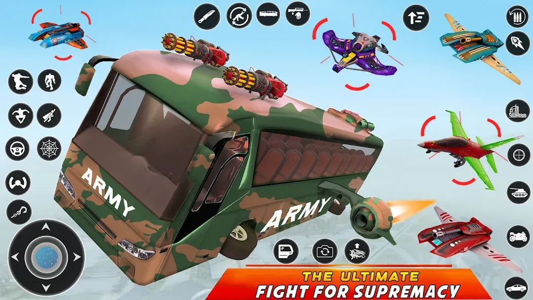 Army Bus Robot Car Game 3d  [МОД Много денег] Screenshot 5