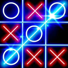 Взломанная Tic Tac Toe Glow: 2 Players  [МОД Все открыто] - полная версия apk на Андроид