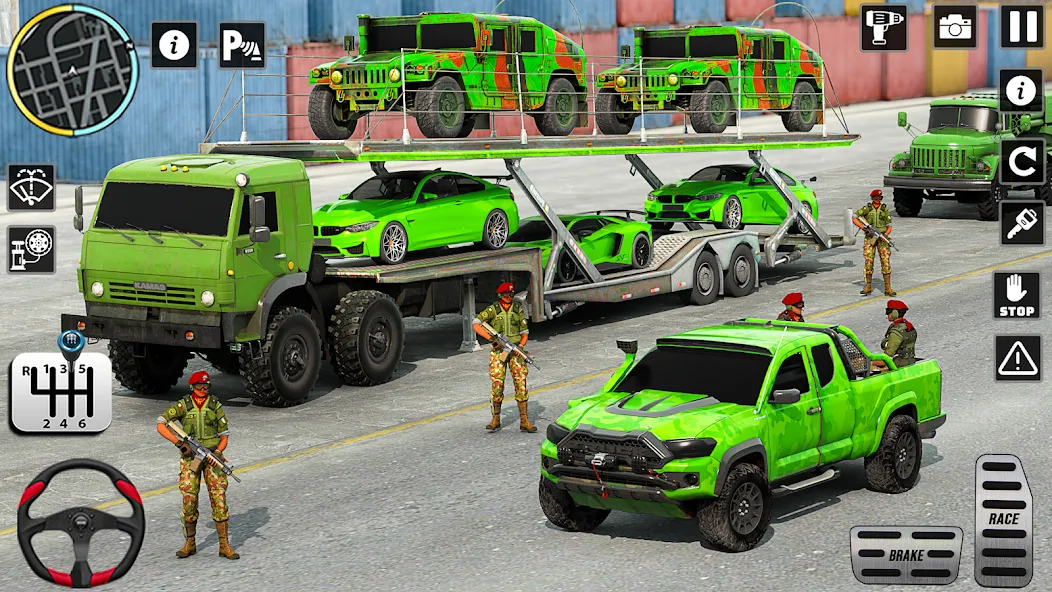 US Army Games Truck Transport (Армейские военные транспортные игры)  [МОД Меню] Screenshot 4