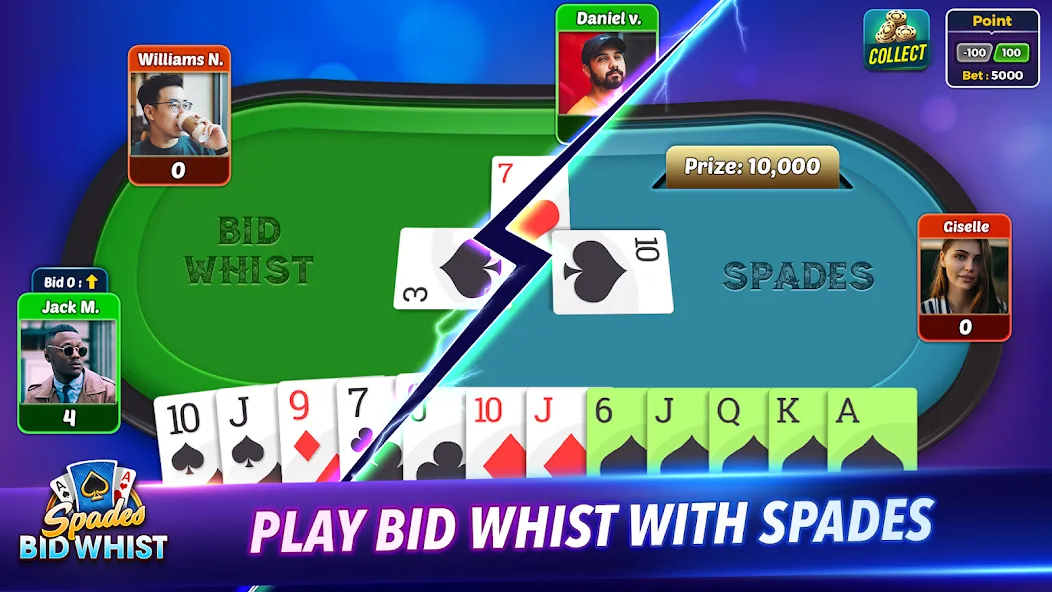 Spades: Bid Whist Classic Game (Бид Вист Классик)  [МОД Menu] Screenshot 2