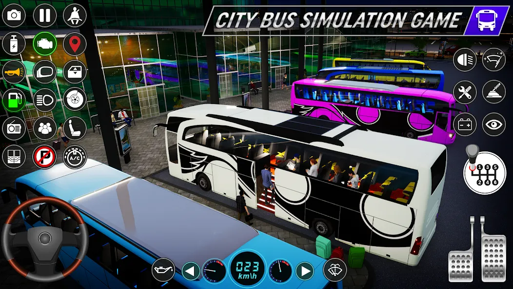 City Bus Simulator: Bus Games (Риал Сити Бас Симулятор Геймс)  [МОД Бесконечные монеты] Screenshot 4