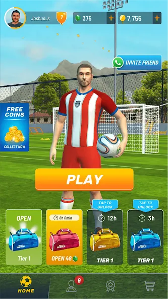 Football World - Real People (Футбол Ворлд)  [МОД Много денег] Screenshot 1