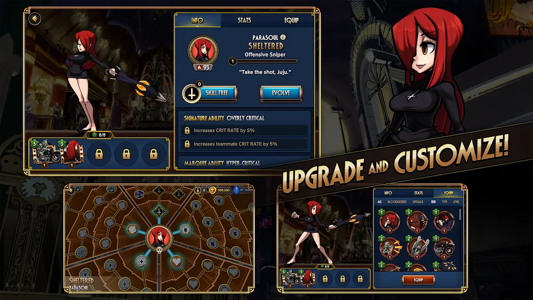 Skullgirls: Fighting RPG (Скулгрлз)  [МОД Все открыто] Screenshot 4