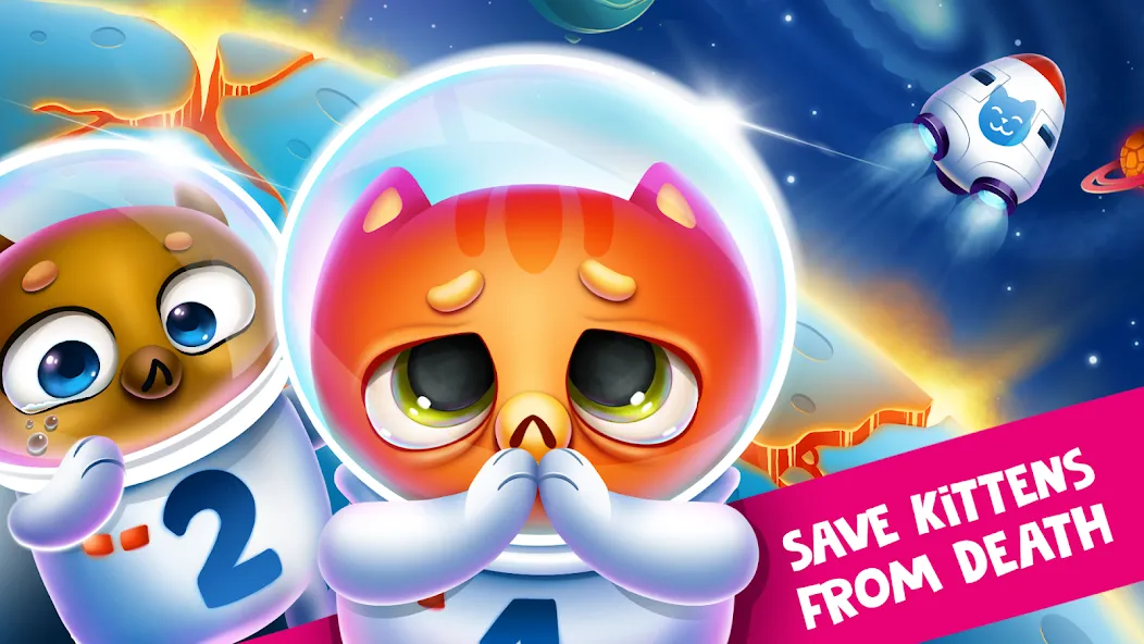 Space Cat Evolution: Kitty col  [МОД Бесконечные монеты] Screenshot 1