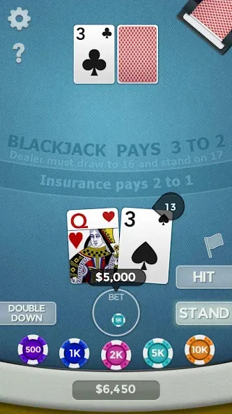 Blackjack 21  [МОД Меню] Screenshot 1