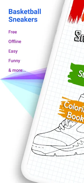 Basketball Shoes Coloring Book (Раскраска кроссовок для баскетбола)  [МОД Меню] Screenshot 1