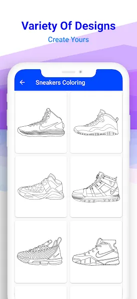 Basketball Shoes Coloring Book (Раскраска кроссовок для баскетбола)  [МОД Меню] Screenshot 3