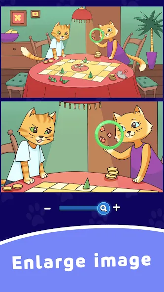 Find Differences: Cute Cats  [МОД Unlocked] Screenshot 4