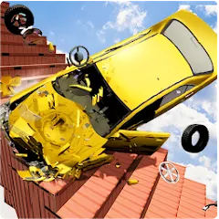 Взломанная Beam Drive Crash Death Stair C (Бим Драйв Краш Дэт Стэр С)  [МОД Mega Pack] - полная версия apk на Андроид