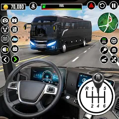 Взломанная Bus Driving School : Bus Games  [МОД Все открыто] - стабильная версия apk на Андроид