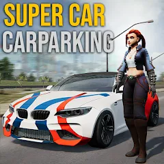 Взломанная Super car parking - Car games  [МОД Mega Pack] - полная версия apk на Андроид