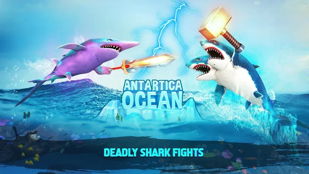 Double Head Shark Attack PVP  [МОД Меню] Screenshot 1