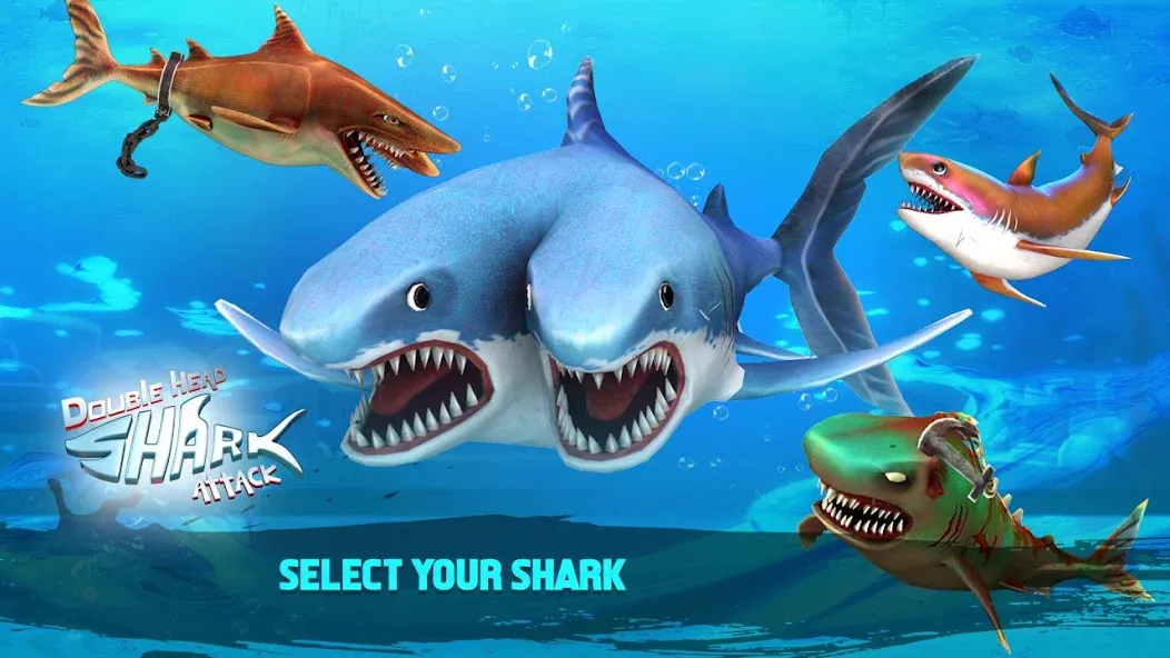 Double Head Shark Attack PVP  [МОД Меню] Screenshot 2