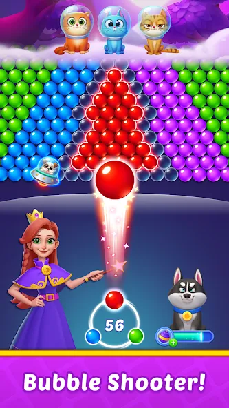 Bubble Shooter Kingdom  [МОД Mega Pack] Screenshot 2