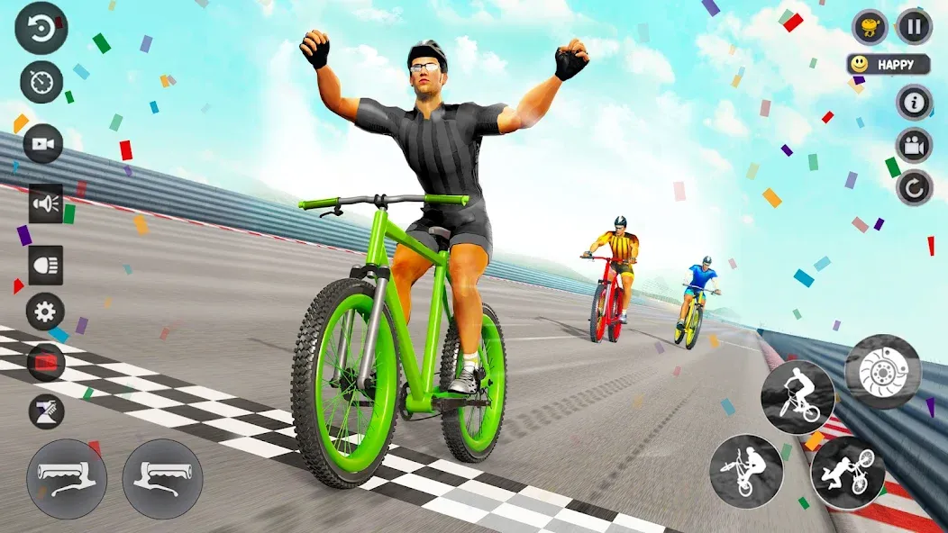 BMX Cycle Race 3d Cycle Games (гонка на велосипедах 3D игры на велосипеде)  [МОД Бесконечные монеты] Screenshot 3