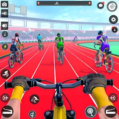 Скачать взломанную BMX Cycle Race 3d Cycle Games (гонка на велосипедах 3D игры на велосипеде)  [МОД Бесконечные монеты] - стабильная версия apk на Андроид