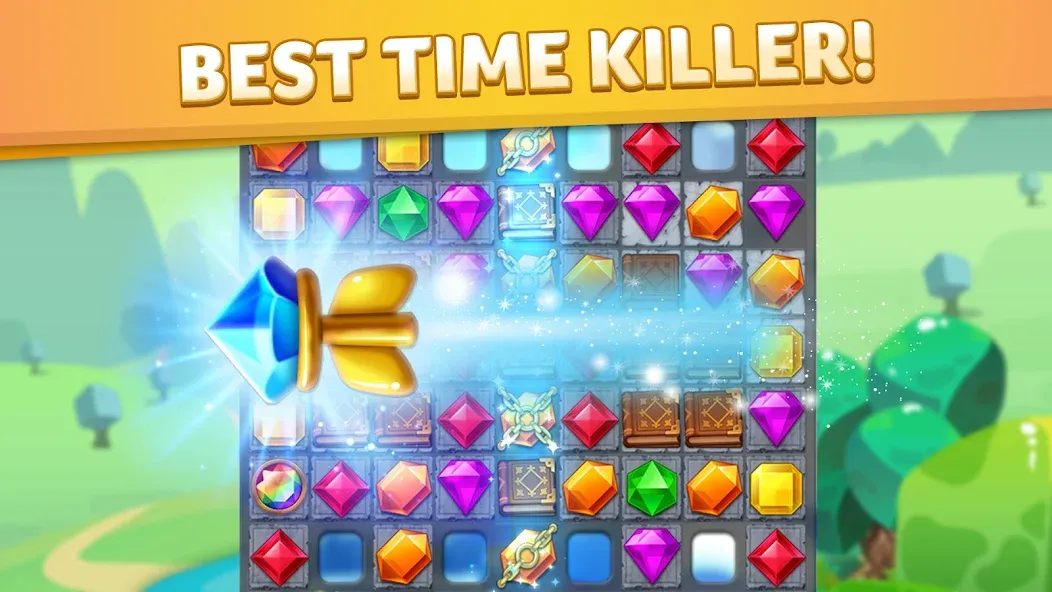 Jewel Match King  [МОД Бесконечные монеты] Screenshot 2