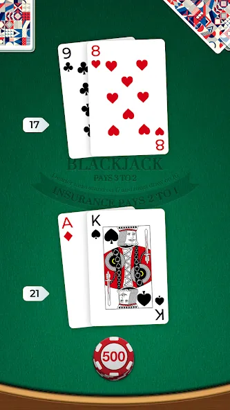 Blackjack (Блэкджек)  [МОД Все открыто] Screenshot 1