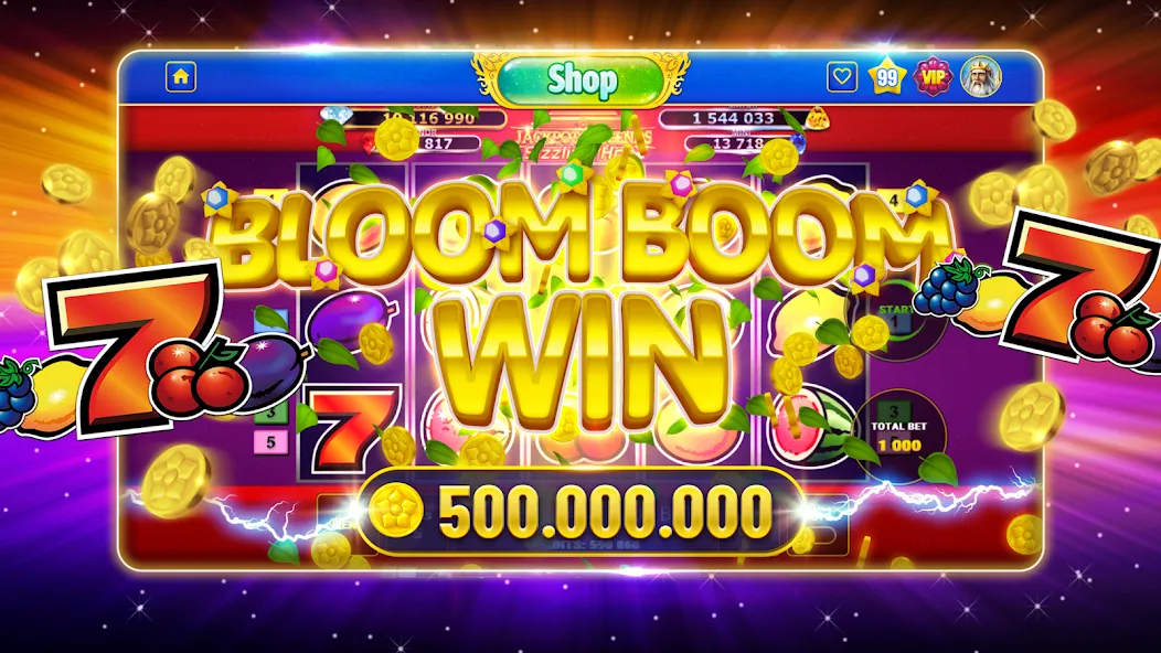 Bloom Boom Casino Slots Online (Блум Бум Казино Слоты Онлайн)  [МОД Много монет] Screenshot 1