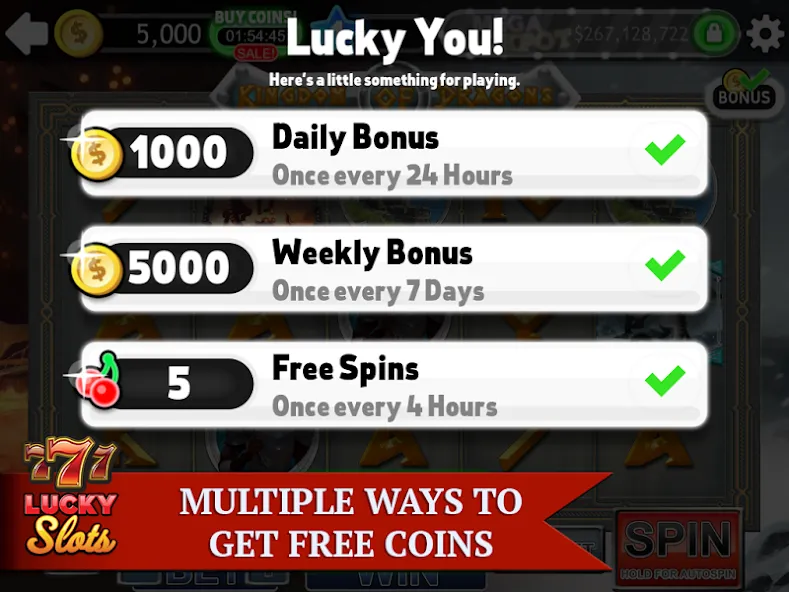 Lucky Slots (Лаки Слотс)  [МОД Menu] Screenshot 5