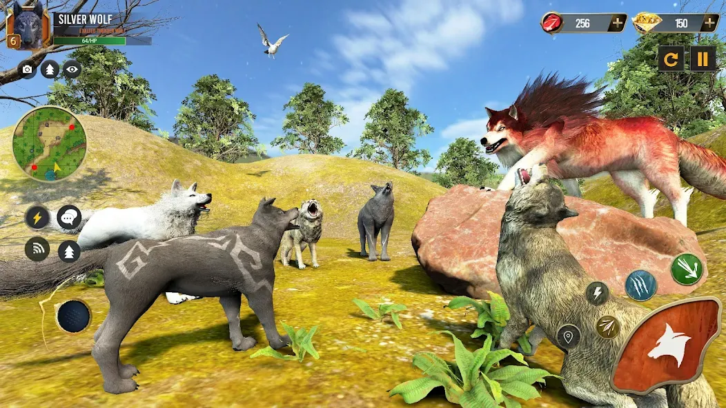 Wild Wolf Simulator Wolf Games  [МОД Все открыто] Screenshot 1