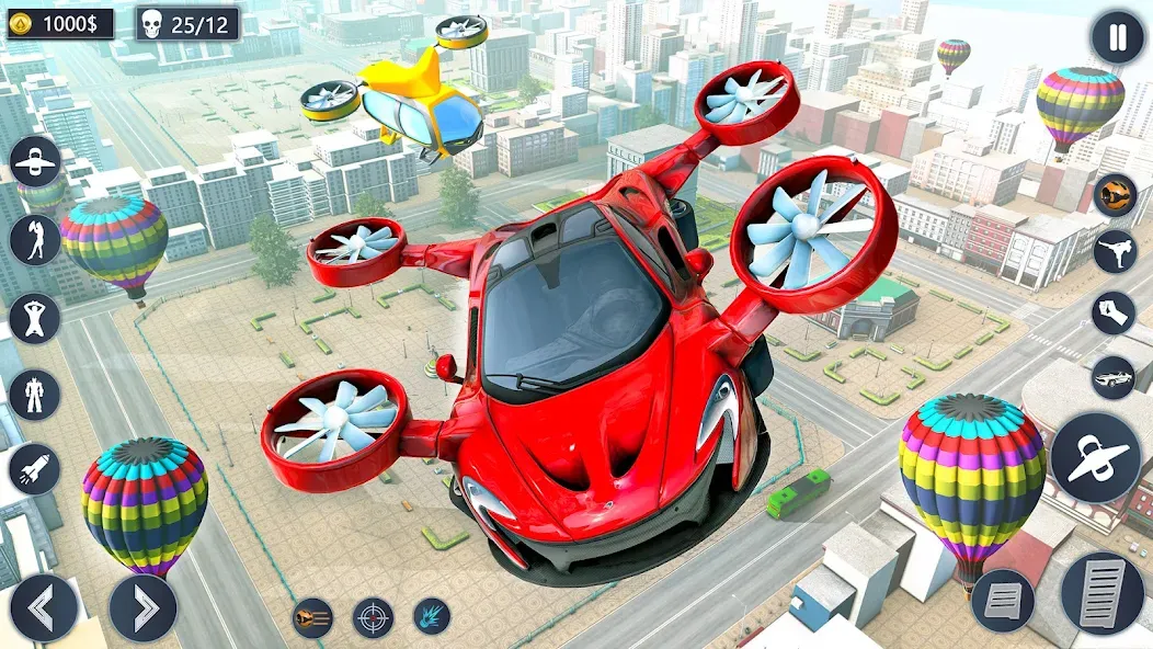 Flying Car Robot Game Car Game  [МОД Все открыто] Screenshot 1