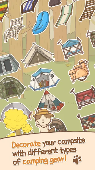 Animal Camping: Idle Camp (Анимал Кемпинг)  [МОД Menu] Screenshot 2