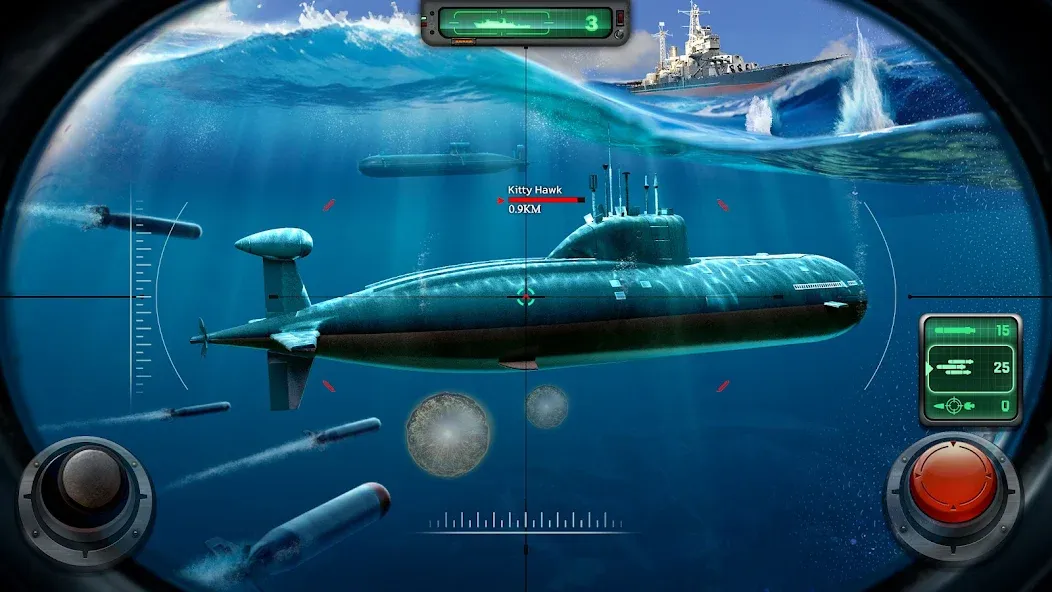 Sea War: Raid (Юбоат)  [МОД Бесконечные деньги] Screenshot 3