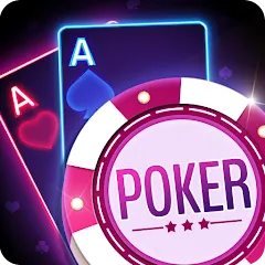 Взломанная Poker Texas Holdem (Покер Техасский Холдем)  [МОД Много монет] - стабильная версия apk на Андроид