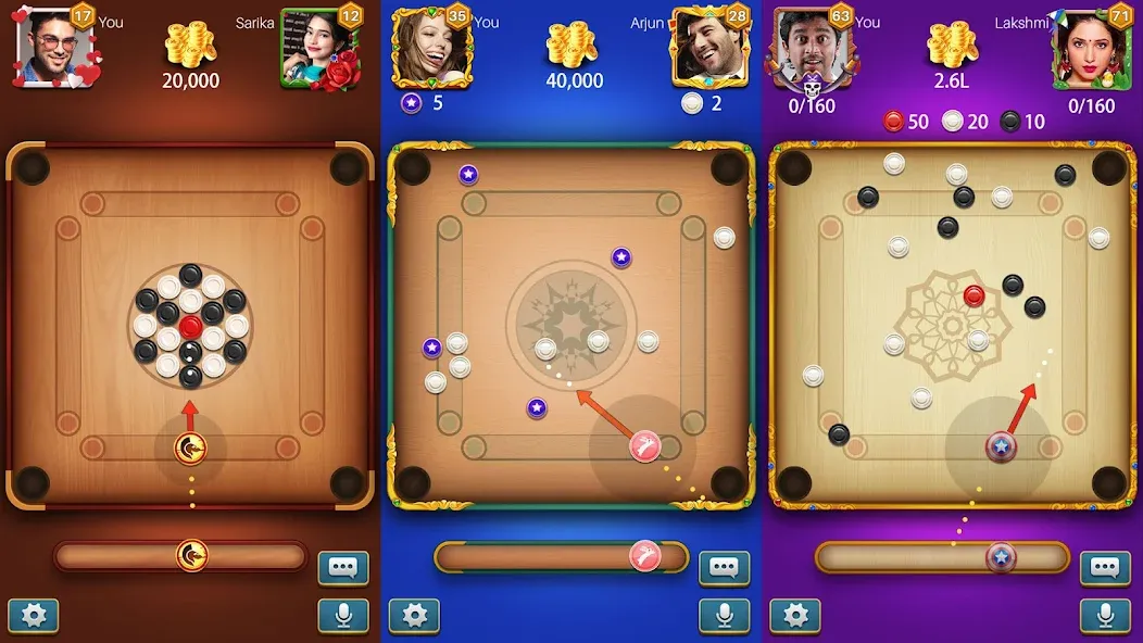 Carrom Meta-Board Disc Game (Карром Мета)  [МОД Меню] Screenshot 1