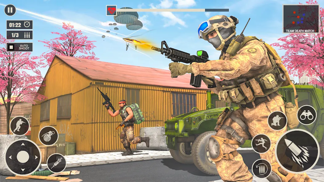 Offline War Shooting Games 3D  [МОД Бесконечные монеты] Screenshot 1