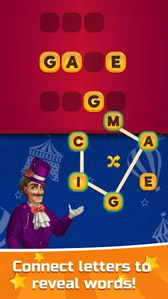 Circus Words: Magic Puzzle  [МОД Много денег] Screenshot 3