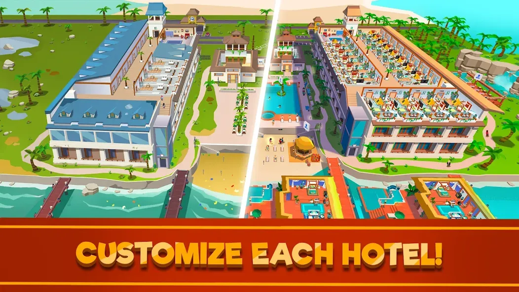 Hotel Empire Tycoon－Idle Game  [МОД Бесконечные деньги] Screenshot 2