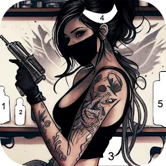 Скачать взломанную Tattoo Coloring games  [МОД Бесконечные деньги] - стабильная версия apk на Андроид