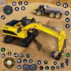 Скачать взломанную Construction Dump Truck Game (Конструкционный симулятор самосвала)  [МОД Меню] - последняя версия apk на Андроид