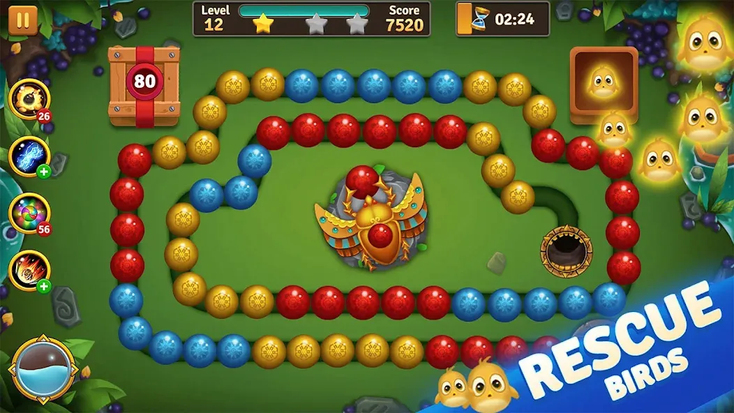 Jungle Marble Blast  [МОД Много монет] Screenshot 2