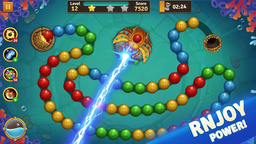 Jungle Marble Blast  [МОД Много монет] Screenshot 4