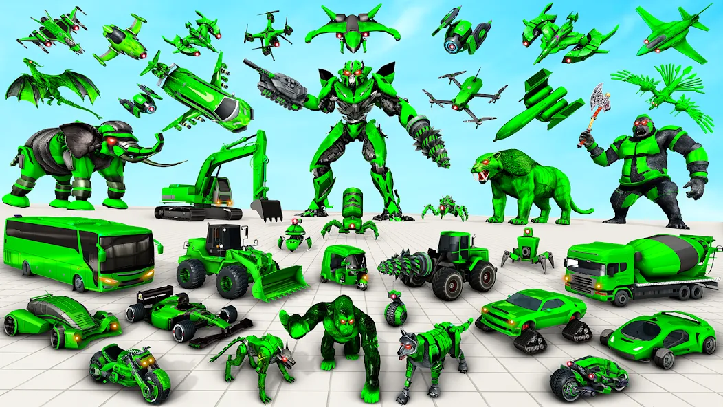 Multi Animal Robot Car Games (Мульти Анимал Робот Кар Игры)  [МОД Unlocked] Screenshot 2