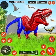 Взломанная Real Dino Hunter 3D Gun Games (Уайлд Динозавр Хантер Ган Геймс)  [МОД Все открыто] - последняя версия apk на Андроид