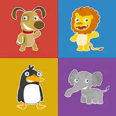 Скачать взломанную Animals memory game for kids  [МОД Unlimited Money] - полная версия apk на Андроид