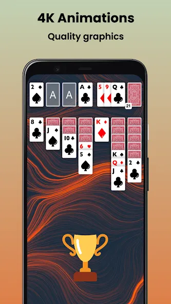 Klondike Solitaire Offline  [МОД Бесконечные монеты] Screenshot 4