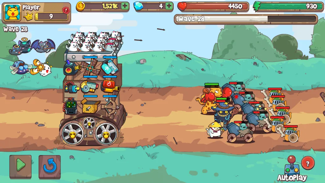 CatnRobot Idle TD: Battle Cat (КэтТауэр Айдл ТД)  [МОД Unlocked] Screenshot 5