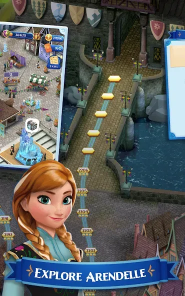 Disney Frozen Free Fall Games  [МОД Бесконечные монеты] Screenshot 4