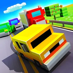 Скачать взлом Blocky Highway: Traffic Racing (Блоки Хайвей)  [МОД Все открыто] - стабильная версия apk на Андроид