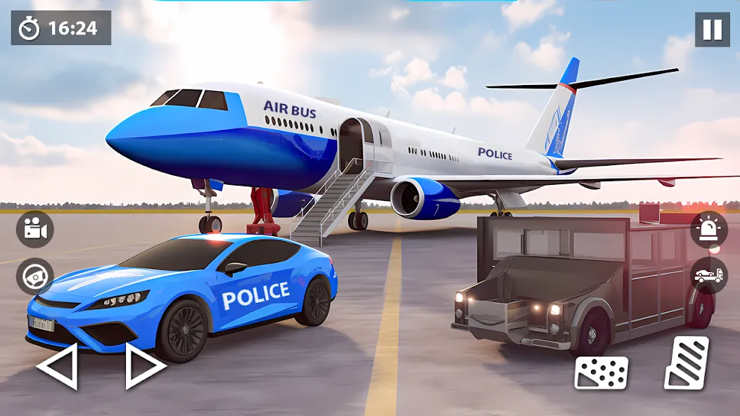 US Police Car Transporter Game (Полицейский транспорт игры)  [МОД Бесконечные деньги] Screenshot 2