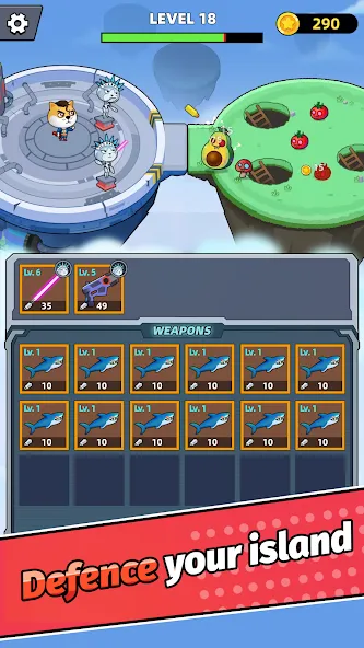 Merge Weapons：Air Island TD  [МОД Mega Pack] Screenshot 4