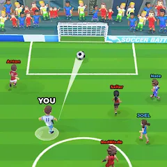 Взломанная Soccer Battle -  PvP Football  [МОД Бесконечные монеты] - полная версия apk на Андроид