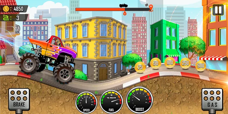 Racing the Hill  [МОД Бесконечные монеты] Screenshot 1